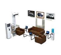 Kidaromo 1:18 Office Break Scene Model Set, DIY Car Repair Shop & Custom Scene Assembly Kit for Diecast Display, Diorama Building & Collectibles, for Car Fans