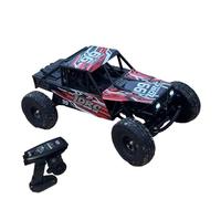 Kidaromo 1/18 RC Off-Road Car, 2.4G 4WD RC Crawler Car with Flip-up Headlights, All-Terrain Remote Control Rock Crawler Truck, Gift for Adults & Hobbyists, RTR, Red