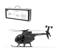 Kidaromo RC Helicopter for Adults, F119S MD500 2.4G 9CH Little Bird RC Military Helicopter Model with GPS, 6G/3D Flight Modes, LED Lights & Openable Cockpit, 1/16 Flybarless Aircraft, RTF
