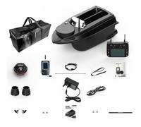 Kidaromo V030 12V RC Bait Boat, High-Speed GPS Bait Boat with Fish Finder, 180 Waypoints, 800M Range & 4.3 LCD Remote Screen, Outdoor RC Boats, Gift for Adults, UK Plug-QIANQIANDS Store