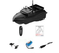 Kidaromo V050 RC Bait Boat, 12000mAh RC Fishing Bait Boat with Auto Cruise, LED Lights, 500m Range, Large Single Hopper & Dual Battery System, Outdoor Night Fishing Boats, Gift for Adults, UK Plug