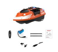 Kidaromo V802 RC Bait Boat, High-Speed Fishing Bait Boat with 4 Independent Hoppers, Gyro Navigation, 500m Range, Night Lights, 3KG Capacity & Dual Antenna, Outdoor RC Boats, Gift for Adults, UK Plug