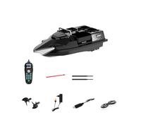 Kidaromo V803 GPS RC Bait Boat with LED Lights, High-Speed Fishing Bait Boat, 500M Range, 4 Bait Hoppers, Auto Return, Dual Antenna, 4 Fishing Zones & 200 Waypoints, Remote Contro Carp Fishing Boats