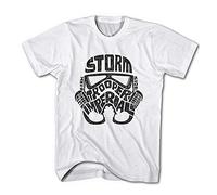 KidBB´s T-Shirt Storm Trooper Text Art Helmet Star Movie Wars Cinema - White, 122/128