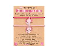 Kidbbi First Day of Preschool/Kindergarten Gifts for Girls Kids, Cute Axolotl Bracelet Set for 2 Back to School Gifts for Mom and Daughter, 10.2inches, no gemstone