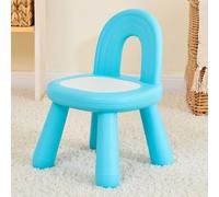 KidBloom Plastic Toddler Chair, Kids Chair with Upgraded Ergonomic Child Backrest, Rainbow Baby Chairs for 1 2 3 Years Old,Blue