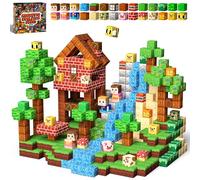 KIDCHEER 100 PCS Magnetic Blocks - Forest Adventure Sensory Learning Toy & Building Game Set for Kids Ages 3+ | Nature Gift for Boys, Girls & Toddlers