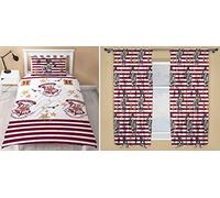 KidCo Harry Potter 'Muggles' Crest Single Duvet & Matching 72" Drop Curtains Bedding Set