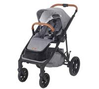 KidCo Uno+ Luxury Single to Double Newborn to Toddler Convertible Stroller Travel System, Portable & Collapsable - Pearl Grey