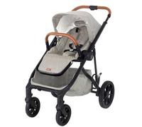 KidCo Uno+ Luxury Single to Double Newborn to Toddler Convertible Stroller Travel System, Portable & Collapsable - Khaki Twill