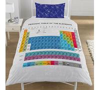 KidCollection Periodic Table Element Single/Double Reversible Duvet Cover Bed Set (Single Duvet Cover)