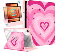 Kidcube for Samsung Galaxy Tab A7 Case - 10.4 Inch for Women Girls Cute Folio Cover with Pencil Holder Heart Kawaii Girly Design Rotating Stand Teen for Galaxy Tab A7 Tablet Cases 2022/2020