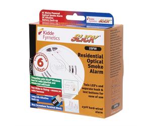Kidde 2SFW Slick Mains Optical Smoke Alarm with Alkaline Battery Back-Up