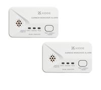 Kidde 2x 2030-DCR Battery Powered Carbon Monoxide Alarm Compact, Alkaline Batteries, 10Yr Sensor Life (Twin Pack)