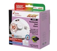 Kidde 3SFWR Slick Mains Heat Alarm Sealed Rechargeable Lithium Battery Back-Up