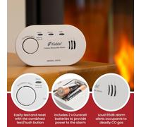 Kidde 5CO - 10 Year Life LED Carbon Monoxide Detector / CO Alarm with Batteries