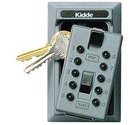 Kidde AccessPoint 001015 KeySafe Original Push Button Combination Permanent Key Lock Box, 5-Key, Titanium Gray