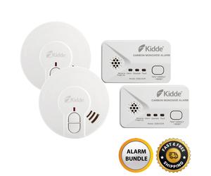 Kidde Carbon Monoxide Alarm 2030-DCR Detector & 29HD Optical Smoke Alarm 4PK