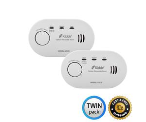 Kidde Carbon Monoxide Alarm K5CO 5CO, 10 Year Life, CO Detector, Twin Pack of 2