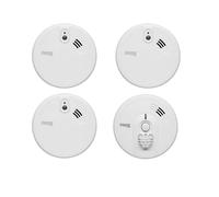 Kidde Firex 3x KF20R Optical Smoke & 1x KF30R Heat Alarm Kit Mains Powered with Sealed-In Rechargeable Battery Back-Up