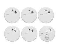 Kidde Firex 5x KF20R Optical Smoke & 1x KF30R Heat Alarm Kit Mains Powered with Sealed-In Rechargeable Battery Back-Up