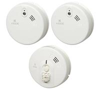 Kidde Sentry 2x KF21 Optical Smoke & 1x KF31 Heat Alarm Kit Mains Powered with 9V Alkaline Battery Back-Up c/w Quick Fit Base