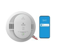 Kidde Smart Smoke Detector, Ring App Enabled for Real-Time Notifications, Hardwired Alarm, AA Backup Battery