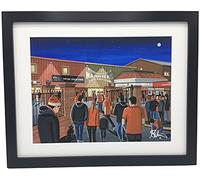 Kidderminster., Aggborough Football Stadium. Framed, Professionally Printed Harriers Memorabilia Giclee Art Print.