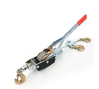KiddiBubzi 4 Ton Dual Gear Power Puller | Heavy Duty 3 Hook Cable Hand Winch Turfer, Manual Steel Tensioner For Trailer Towing