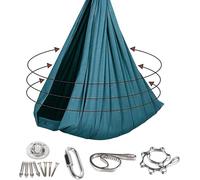 Kiddie Corner Swing Cloud, Safe and fun, suitable for indoor and outdoor use as well as camping trips, and comes with a full set of accessories. (Dark green)