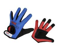 Kiddimoto Blue Anti Slip Kids Bike Gloves For Kids Boys & Girls Best Toddler Bike Gloves Ages 2-10 Full Finger Cycling Gloves For Youth Sports Like Mtb, Bmx Dirt Biking, Mountain Bike Riding, Skates