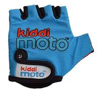 Kiddimoto Blue Anti Slip Kids Bike Gloves For Kids Boys & Girls Best Toddler Bike Gloves Ages 2-8 Fingerless Cycling Gloves For Youth Sports Like Mtb, Bmx Dirt Biking, Mountain Bike Riding, Skates
