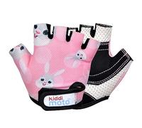 Kiddimoto Bunny Anti Slip Kids Bike Gloves For Kids Boys & Girls Best Toddler Bike Gloves Ages 2-8 Fingerless Cycling Gloves For Youth Sports Like Mtb, Bmx Dirt Biking, Mountain Bike Riding, Skates