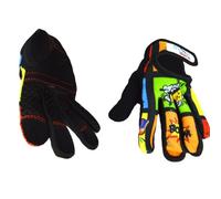Kiddimoto Comic Anti Slip Kids Bike Gloves For Kids Boys & Girls Best Toddler Bike Gloves Ages 2-10 Full Finger Cycling Gloves For Youth Sports Like Mtb, Bmx Dirt Biking, Mountain Bike Riding, Skates