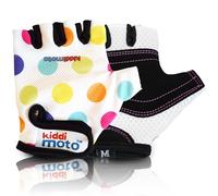 Kiddimoto Dotty Anti Slip Kids Bike Gloves For Kids Boys & Girls Best Toddler Bike Gloves Ages 2-8 Fingerless Cycling Gloves For Youth Sports Like Mtb, Bmx Dirt Biking, Mountain Bike Riding, Skates