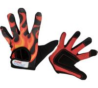 Kiddimoto Flame Anti Slip Kids Bike Gloves For Kids Boys & Girls Best Toddler Bike Gloves Ages 2-10 Full Finger Cycling Gloves For Youth Sports Like Mtb, Bmx Dirt Biking, Mountain Bike Riding, Skates