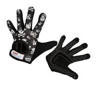 Kiddimoto Skull Anti Slip Kids Bike Gloves For Kids Boys & Girls Best Toddler Bike Gloves Ages 2-10 Full Finger Cycling Gloves For Youth Sports Like Mtb, Bmx Dirt Biking, Mountain Bike Riding, Skates