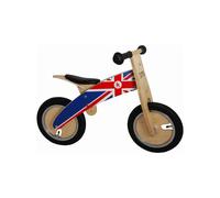 Kiddimoto Union Jack Kurve Wooden Balance Bike - Age 3+