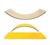 KiddiRedi® Wooden Balance Board Montessori Learning Development Health Education Toy Free Extra Felt (Yellow)