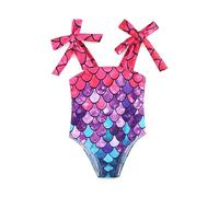 KIDDLETOWN Girls' One-Piece Swimsuit Cute Toddler Swimsuit Bikini Swimwear with Adjustable Shoulder Straps Swimming Summer Swimsuit 3-12 Months / 1-7 Years, mermaid, 9-12 Monate