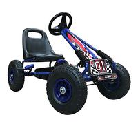 Kiddo Racer Design Kids Childrens Pedal Go-kart Ride-on Car For 4-8 Years - Blue
