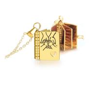 Kiddo Sky My Little Star Book Necklace for Daughter, Daughter Gifts from Dad/Mom, Openable 6 Pages, Carries Everlasting Love Gift (Hand Style)