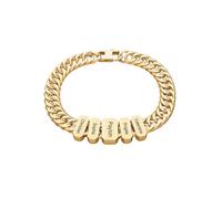 Kiddo Sky Personalised Stainless Steel Cuban Chain Bracelet with 2-8 Names Engraved Custom Beads ID Name Bracelet for Dad Men (Style A, Gold)