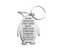 Kiddo Sky You Are My Penguin Romantic Keychain for Him Her Couple Personalized Couple Keychian Penguin Lovers Cute Keychain for Husband Wife
