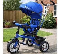 Kiddo Trike 4-In-1 Smart Design Metal Frame Tricycle - Blue
