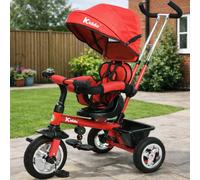 Kiddo Trike 4-In-1 Smart Design Metal Frame Tricycle - Red