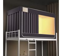 KIDDOKIN Bed Tent Twin x4 pcs,Privacy Tent for Bunk Bed,Bed Canopy with Bed Frame,House Bed Tent,Breathable Windproof Dustproof Bed Curtain Loft Bed x4 pcs