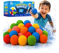 Kiddospace Reusable Water Balloons Sponge Balls (Pack of 30),Soft Soaker Splash Balloons for Outdoor Water Games,Pool and Beach Activities,Reusable Water Toys for Summer Fun for ages 3 and above