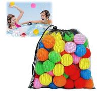 Kiddospace Reusable Water Sponge Balls, 50 Pcs Reusable Water Sponge Balls, KiddoSpace Water Ball for Pool Parties, Beach Days, Deliver Splash-Filled Excitement
