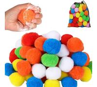 Kiddospace Reusable Water Sponge Balls, Kiddo Space Soft Water Sponge Balls, Cotton Splash Soaker Balls - Quick-Soak, The Waters Balloons Perfect Beach Toy for Hot Summer (60PCS)